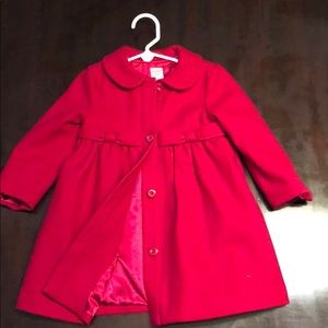 Red wool coat